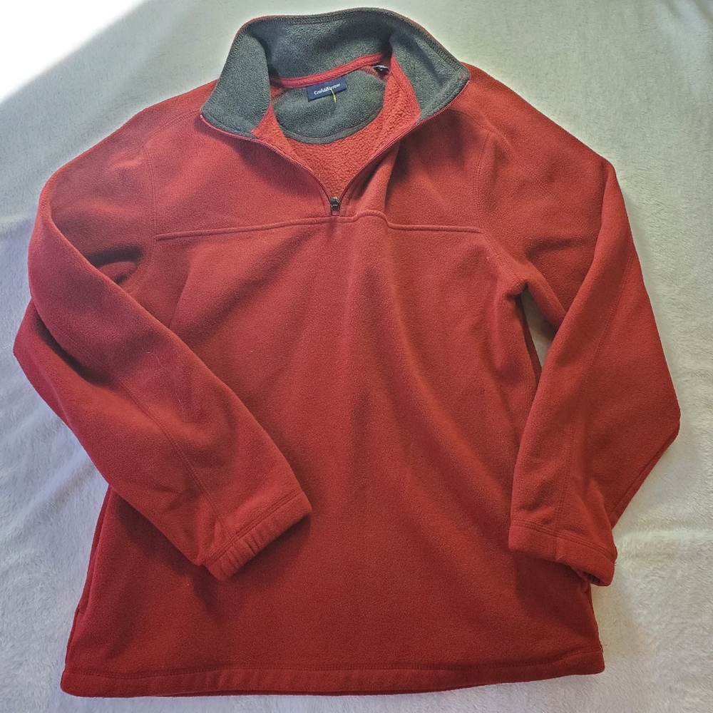 Croft & Barrow Men's Red 1/4 Zip-Up Sweater Small